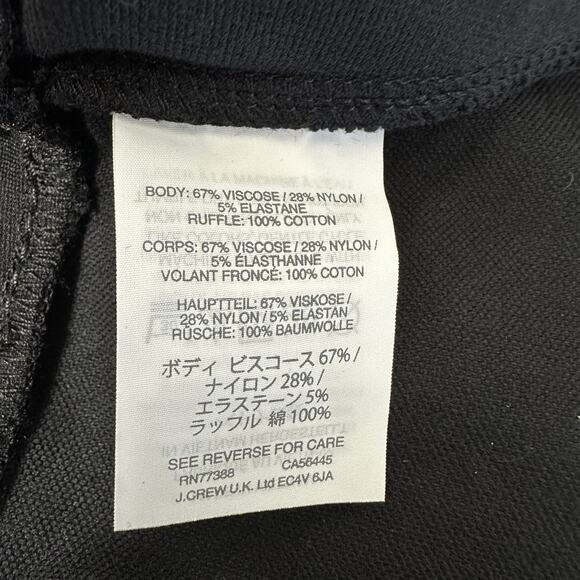 J Crew Top Women XXS Black Velvet Peplum Sleeveless V-Neck Layer Whimsigoth NEW - Picture 8 of 10